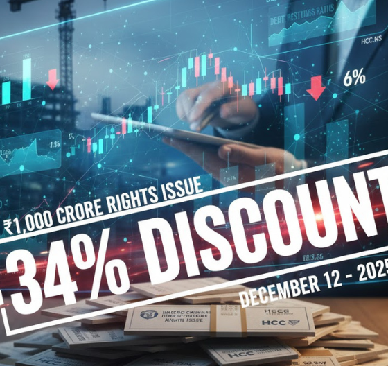 HCC Rights Issue Opens ₹1,000 Crore Fundraising at 34% Discount