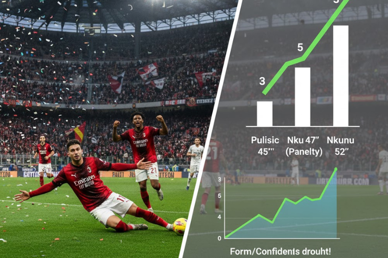 Milan vs Verona Nkunku Scores First Serie A Goals as AC Milan Takes Top Spot with 3-0 Victory