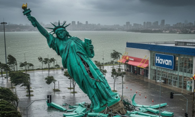 Statue of Liberty Replica Collapses During Powerful Storm in Brazil