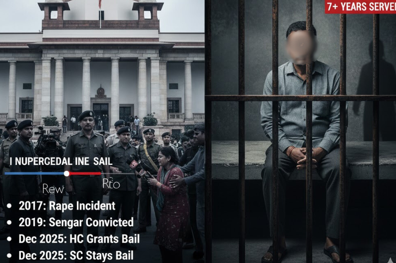 Supreme Court Stays Bail for Kuldeep Sengar in 2017 Unnao Rape Case